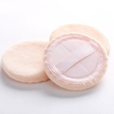 MYYNTI Round Powder Puff for Makeup Face Velour Puff for Loose Powder Washable(2pc)