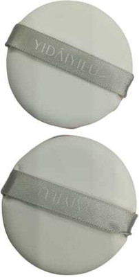 Trendy MAKEUP POWDER PUFF ROUND SHAPE 2 PCS(White)