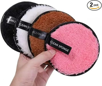 Anex Puff Makeup Washing Deep Cleansing Double Sponge For Women's Pack Of 2(Multicolor)