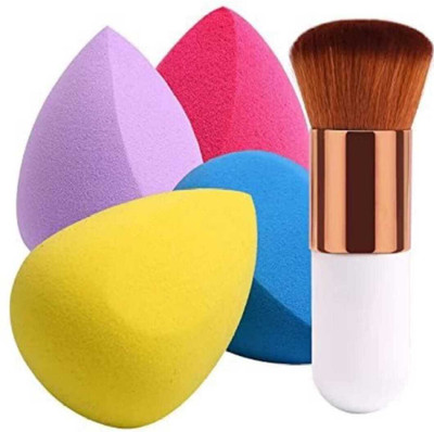 mkldsrh make up beauty blender & foundation brush for face make up brush & (beauty blender foundation brush)(5 Items in the set)