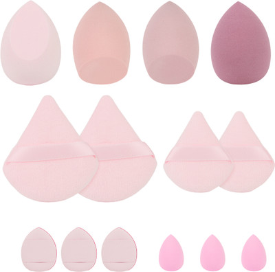 Zibuyu Makeup Sponge Set 14 Pieces Blending Puffs for Foundation Powder and Liquid Use