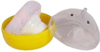 The ChipmunK Store Yellow Powder Puff (with transparent lid) for Babies(Yellow)