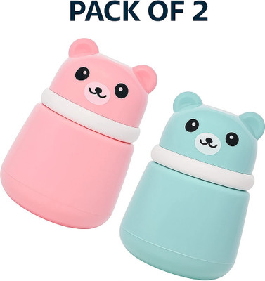 Goyoo Portable Baby Powder Puff with Box Holder Container for Newborn & Kids(pack-2)(Blue, Pink)