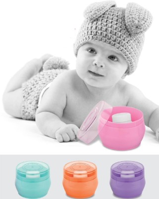 BIZOLO Powder Box & Puff For Babys Pack Of 1(Pink)