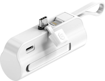 OneLife 5000 mAh 15 W Mini Pocket Size Power Bank(White, Lithium Polymer, Fast Charging for Mobile, Tablet, Smartwatch)
