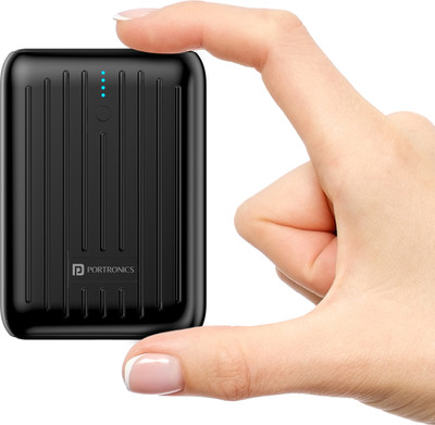 Portronics 10000 mAh 22.5 W Ultra Compact Pocket Size Power Bank(Black, Lithium Polymer, Fast Charging for Mobile, Tablet)