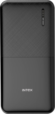 Intex 20000 mAh 12 W Power Bank(Coal Black, Lithium Polymer, Fast Charging for Mobile)