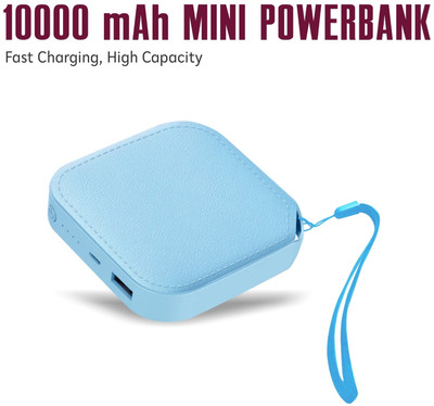 AMYTEL 9500 mAh 18 W Mini Pocket Size Power Bank(Blue, Lithium-ion, Power Delivery 2.0, Quick Charge 2.0, Quick Charge 3.0 for Mobile, Earbuds, Tablet, Trimmer)