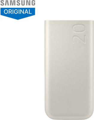 Samsung 20000 mAh 45 W Power Bank(White, Lithium Polymer, Fast Charging for Mobile, Tablet)