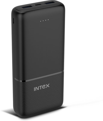 Intex 20000 mAh 12 W Power Bank(Smokey Black, Lithium Polymer, Fast Charging for Mobile)