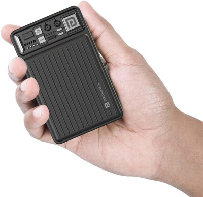 Portronics 10000 mAh 22.5 W Compact Pocket Size Power Bank(Black, Green, Graphene Lithium-ion, Fast Charging for Mobile, Tablet, Trimmer, Earbuds)