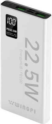 MIOX 10000 mAh 22.5 W Slim Pocket Size Power Bank(White, Lithium Polymer, Power Delivery 3.0, Quick Charge 4.0 for Mobile)