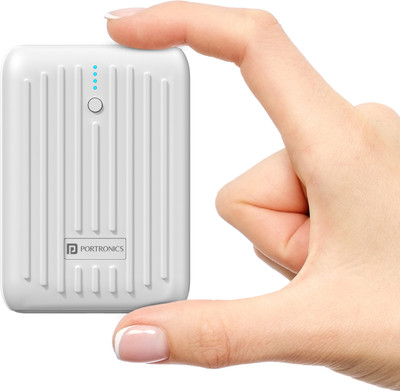 Portronics 10000 mAh 22.5 W Ultra Compact Pocket Size Power Bank(White, Lithium Polymer, Fast Charging for Mobile, Tablet)