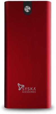 Syska 20000 mAh 18 W Power Bank(Blazing Red, Lithium Polymer, Fast Charging for Laptop)