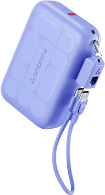 Ambrane 10000 mAh 22.5 W Power Bank(Purple, Lithium-ion, Power Delivery 3.0, Quick Charge 3.0 for Mobile)