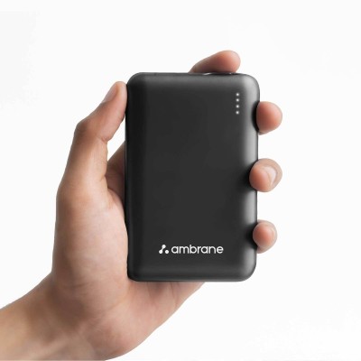 Ambrane 10000 mAh 22.5 W Slim Pocket Size Power Bank(Black, Lithium Polymer, Power Delivery 3.0, Quick Charge 3.0 for Mobile)