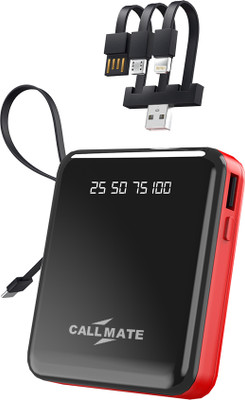 Callmate 10000 mAh 12 W Power Bank(Red, Lithium Polymer, Fast Charging for Mobile)