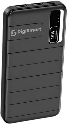 DIGISMART 10000 mAh Ultra Compact Pocket Size Power Bank(Black, Lithium Polymer, Fast Charging for Mobile, Tablet, Smartwatch)