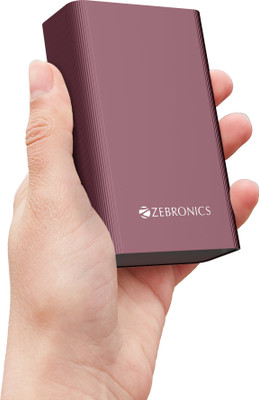 ZEBRONICS 20000 mAh 22.5 W Nano Power Bank(Raspberry, Lithium Polymer, Fast Charging, Quick Charge 3.0 for Mobile, Tablet)