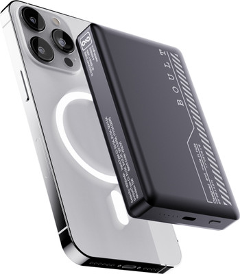 Boult 10000 mAh 22 W Wired & Wireless With MagSafe Compact Pocket Size Power Bank(Black, Lithium Polymer, Fast Charging for Earbuds, Mobile, Smartwatch, Speaker, Tablet, Trimmer)