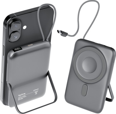 Lifelong 10000 mAh 22.5 W Wired & Wireless With MagSafe Ultra Compact Pocket Size Power Bank(Grey, Lithium Polymer, Quick Charge 3.0 for Mobile, Smartwatch, Earbuds, Tablet)