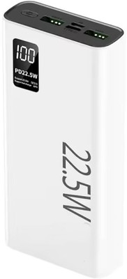 Iqoniqe 20000 mAh 22.5 W Compact Pocket Size Power Bank(White, Lithium-ion, Quick Charge 4.0, Power Delivery 3.0, Fast Charging for Mobile, Earbuds, Smartwatch, Speaker)