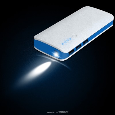 MIOX 20000 mAh 12 W Power Bank(White, Blue, Lithium-ion, Fast Charging for Mobile)