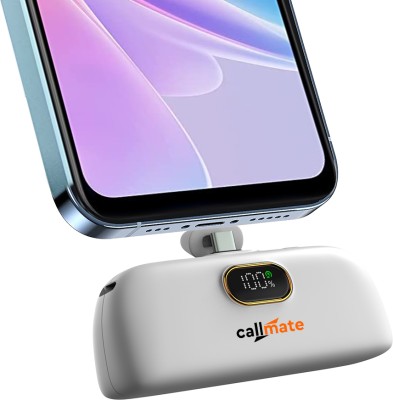 Callmate 5000 mAh 23 W Nano Pocket Size Power Bank(White, Lithium-ion, Fast Charging, Power Delivery 3.0, Quick Charge 3.0 for Mobile, Earbuds, Smartwatch, Speaker, Tablet, Trimmer)