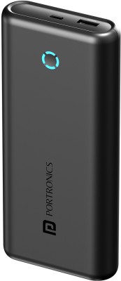 Portronics 20000 mAh 22.5 W Compact Power Bank(Black, Lithium Polymer, Fast Charging for Mobile, Tablet)