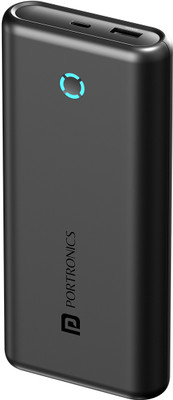 Portronics 20000 mAh 22.5 W Compact Power Bank(Black, Lithium Polymer, Fast Charging for Mobile, Tablet)