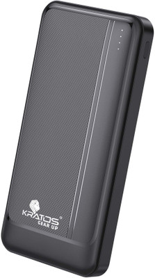 Kratos 10000 mAh 22.5 W Slim Pocket Size Power Bank(Black, Lithium Polymer, Power Delivery 3.0, Fast Charging for Mobile, Earbuds, Speaker, Trimmer, Tablet)