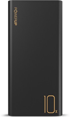 Power Up 10000 mAh Ultra Slim Pocket Size Power Bank(Black, Lithium Polymer, Fast Charging for Mobile, Tablet, Smartwatch, Speaker, Earbuds)