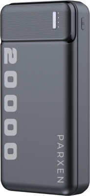 PARXEN 20000 mAh 22.5 W Power Bank(Black, Lithium Polymer, Fast Charging for Mobile, Tablet)
