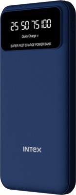 Intex 10000 mAh 22 W Power Bank(Navy Blue, Lithium Polymer, Fast Charging, Quick Charge 3.0 for Mobile)