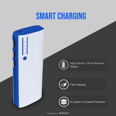 misspro 10000 mAh 12 W Power Bank(Blue, Lithium-ion, Fast Charging for Mobile)