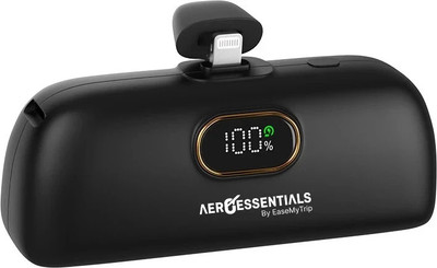 AEROESSENTIALS 5000 mAh 23 W Mini Pocket Size Power Bank(Black, Lithium-ion, Quick Charge 3.0 for Mobile, Earbuds, Speaker, Tablet, Trimmer)