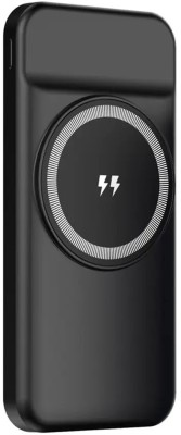 Ovista 10000 mAh 25 W Wired & Wireless Slim Pocket Size Power Bank(Black, Lithium Polymer, Fast Charging for Mobile, Tablet, Earbuds, Smartwatch, Speaker)