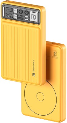 Portronics 10000 mAh 22.5 W Wireless Power Bank(Yellow, Lithium Polymer, Fast Charging for Mobile)
