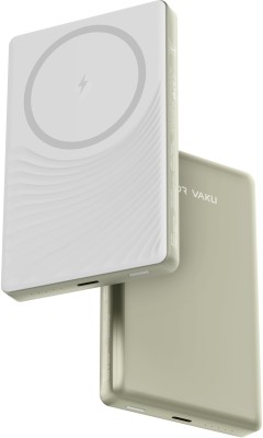 DR VAKU 10000 mAh 15 W With MagSafe Mini Pocket Size Power Bank(White, Lithium Polymer, Fast Charging for Mobile, Laptop)