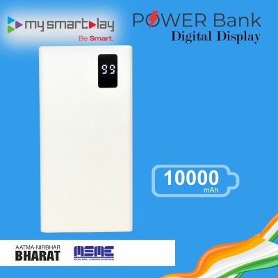 Smartplay 10000 mAh 10.5 W Power Bank(White, Lithium Polymer, Fast Charging for Mobile)