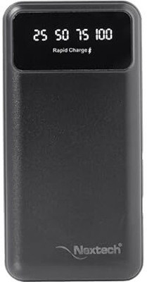 Nextech 20000 mAh 22.5 W Wireless Power Bank(Black, Lithium Polymer, for Mobile, Tablet, Earbuds, Speaker)