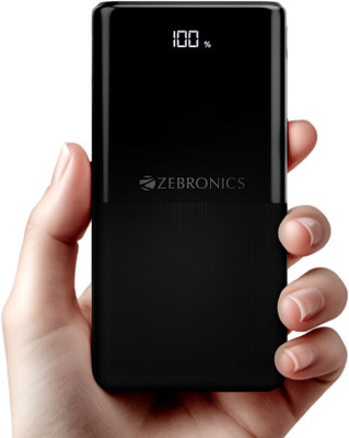 ZEBRONICS 10000 mAh 22.5 W Slim Power Bank(Black, Lithium Polymer, Fast Charging, Quick Charge 3.0 for Mobile, Tablet)