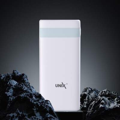 Unix 20000 mAh Compact Pocket Size Power Bank(White, Lithium Polymer, Fast Charging for Mobile)