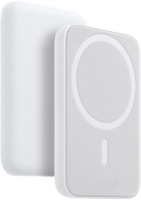 Rasta 5000 mAh 5 W Wireless With MagSafe Mini Pocket Size Power Bank(White, Lithium Polymer, for Mobile)