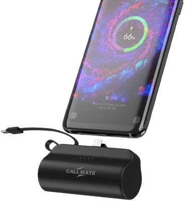 Callmate 5000 mAh 15 W Power Bank(Black, Lithium-ion, Fast Charging for Mobile)