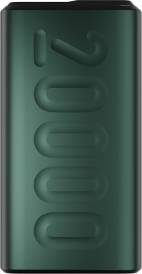 Ambrane 20000 mAh 20 W Compact Pocket Size Power Bank(Green, Lithium Polymer, Power Delivery 3.0, Quick Charge 3.0 for Mobile)