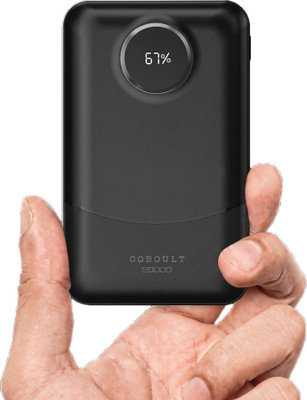 GOBOULT Ampvault V20 20000 mAh 22.5 W Ultra Compact Pocket Size Power Bank(Pure Black, Lithium Polymer, Fast Charging for Earbuds, Mobile, Smartwatch, Speaker, Tablet, Trimmer)