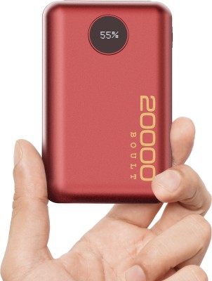 Boult 20000 mAh 22.5 W Power Bank(Red, Lithium Polymer, Fast Charging for Earbuds, Mobile, Smartwatch, Speaker, Tablet, Trimmer)