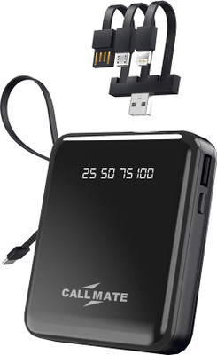 Callmate 10000 mAh 12 W Power Bank(Black, Lithium Polymer, Fast Charging for Mobile)