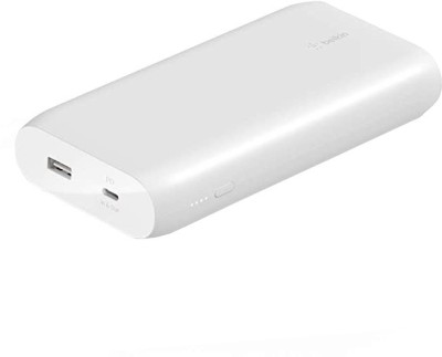 BELKIN 20000 mAh 30 w Power Bank(White, Lithium-ion, for Laptop, Mobile)